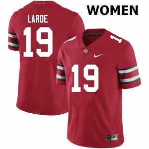 NCAA Ohio State Buckeyes Women's #19 Jagger LaRoe Scarlet Nike Football College Jersey LXR6445GK